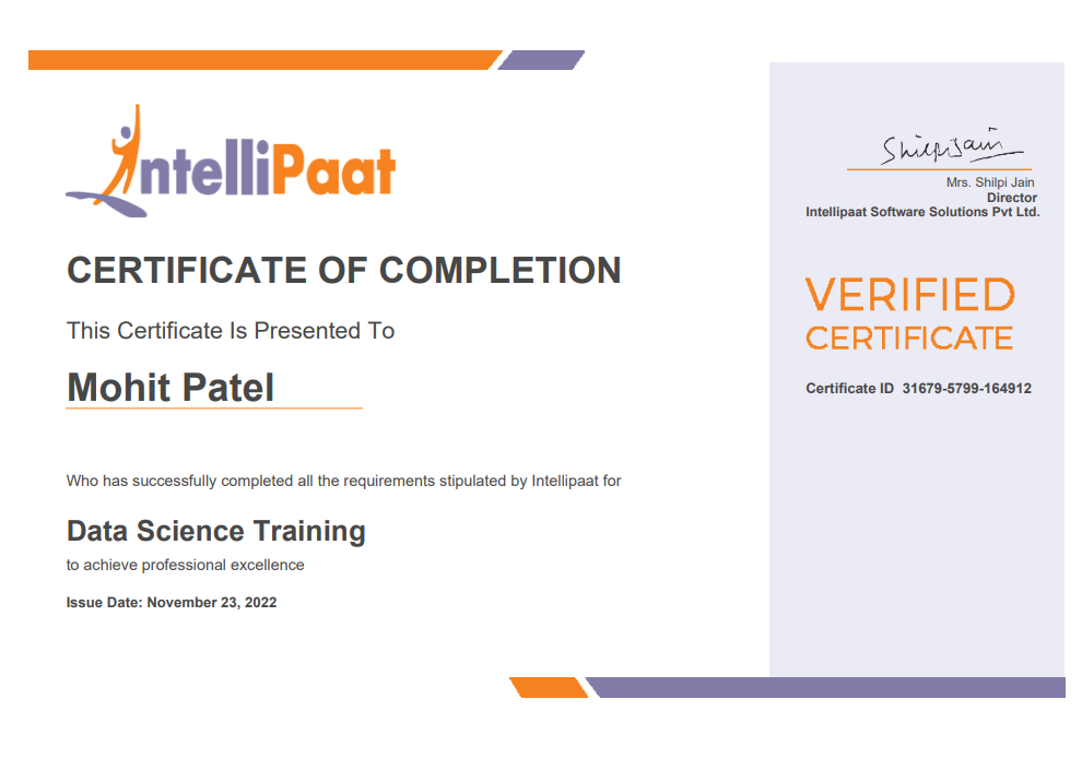 Data Science Certificate
